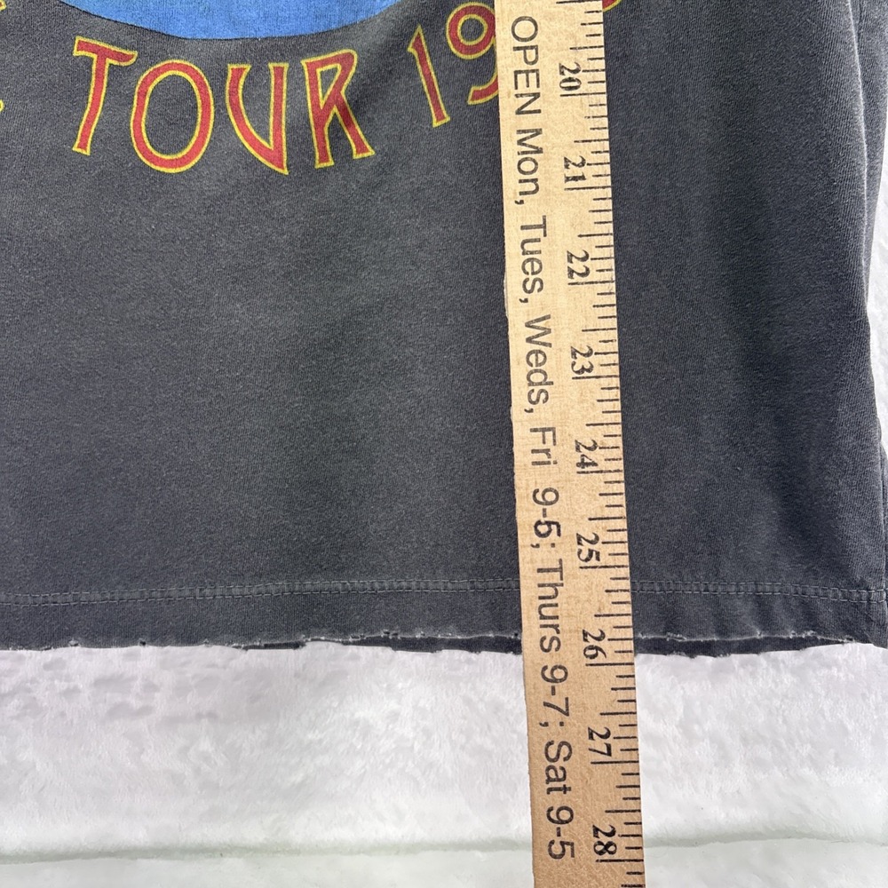Led Zeppelin Mens US Tour 1975 Graphic T-Shirt Grey Sz Small Cotton Distressed - Picture 5 of 10